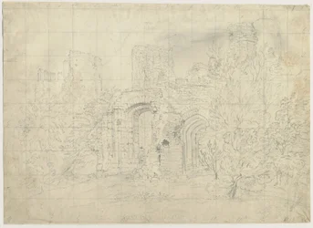 Dudley Castle - the Barbican: kresba tužkou, nd [?19. století] (kresba)