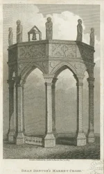 Lichfield - Market Place: rytina, nd [c 1805] (tisk)