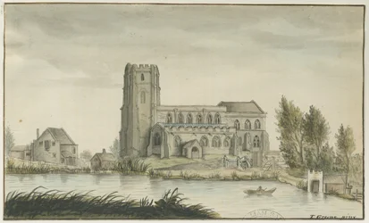 Lichfield - Kostel sv. Čada: malba vodovými barvami, nd [? 18. století] (malba)
