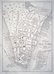 Plán New Yorku v roce 1729 (litho)