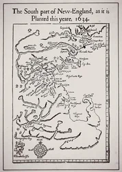 Jižní část Nové Anglie, jak je osázena v tomto roce 1634 (litografie)