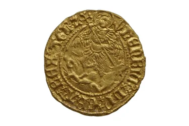 Tudorská mince z pokladu Asthall