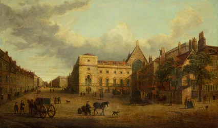 Pohled na Whitehall s Old Palace Yard (olej)