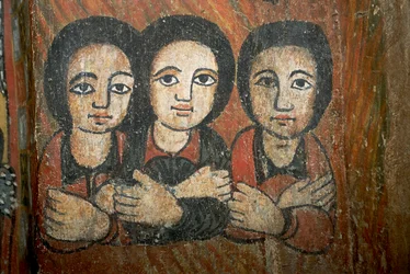 Detail nástěnné malby (freska)