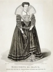 Portrét Markéty z Valois, známé jako královna Margot (1553-1615), královny navarrské, první manželky Jindřicha IV.