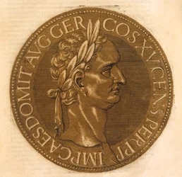 Císař Domitianus (barevné lito)