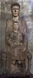 Panna a dítě (lakované dřevo)