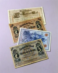 Německé bankovky v oběhu v letech 1876-1917 (barevné lito)