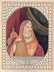 Portrét Jodhabai, hlavní manželky císaře Akbara (1542-1605)
