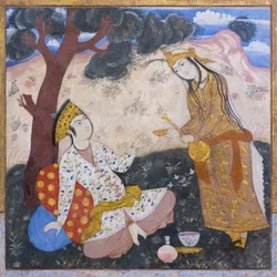 Čerstvé v paláci Chehel Sotoun, Esfahan, Írán