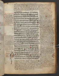 Harley 1802, f.19r, zdobená iniciála 