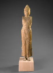 Bosatsu, polovina 12. století (cypřišové dřevo)