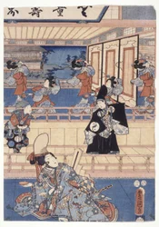Genji (barevný dřevoryt)