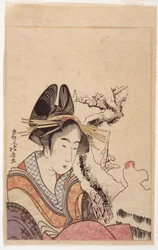 Head Of A Lady (woodblock)