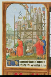 Přidat 35313 f.34 Budova Babylonské věže, Bruggy nebo Gent, cca 1500 (vellum)