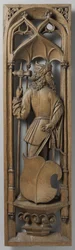 Panel z varhanní skříně, c. 1510-20 (dub se stopami polychromie)