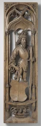 Panel z varhanní skříně, c. 1510-20 (dub se stopami polychromie)