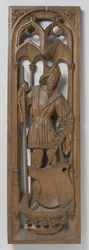 Panel z varhanní skříně, c. 1510-20 (dub se stopami polychromie)