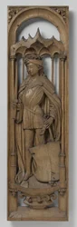 Panel z varhanní skříně, c. 1510-20 (dub se stopami polychromie)