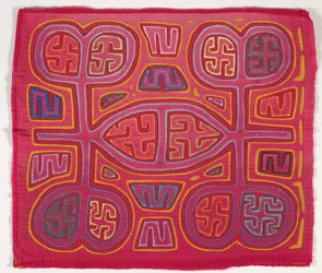 Panel košile (mola), Kuna People, San Blas Islands, cca 1950 (aplikovaná bavlna)