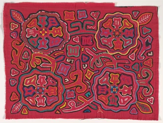 Panel košile (mola), Kuna People, San Blas Islands, cca 1950 (aplikovaná bavlna)