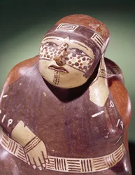 Keramický sběrač kakaa, kultura Nazca (hliněné nádobí) (detail 231883)