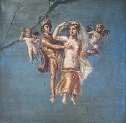 Mars a Venuše na modrém pozadí, Herculaneum