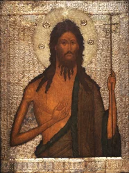 Svatý Jan Křtitel par ruská ikona, c. 1560 - Tempera na panelu