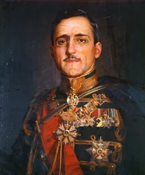 Jugoslávský král Alexandr I. (olej na plátně)