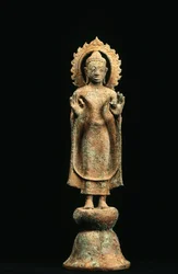 Buddha, období Dvaravati (bronz)