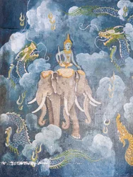 Freska s výjevem ze života Buddhy, chrám Wat Phra That Doi Suthep (freska)