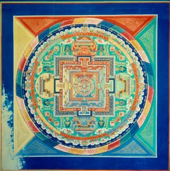 Mandal de Sarvid Vairochana Strop paláce Potala ve Lhase. Tibet