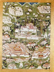 Zastoupení města Lhasa, tibetská Thai-Ka, Guimetovo muzeum, Paříž