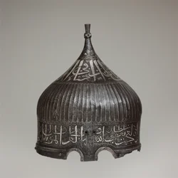 Turban Helmet, cca 1478–90 (ocel, železo, stříbro)