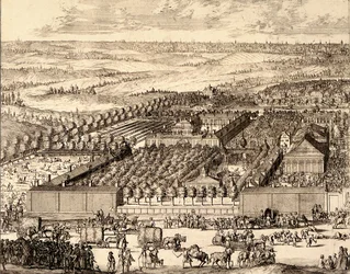 Německá čtvrť Nemetskaya sloboda v Moskvě levá část, 1705