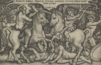Hercules unesl Iole, z The Labors of Hercules, 1544.