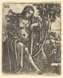 Žena s harfou, 1520-25.