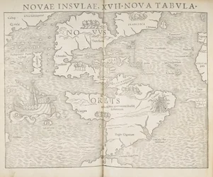 Mapa Severní Ameriky, Nové ostrovy, 17 nových map, Sebastian Munster