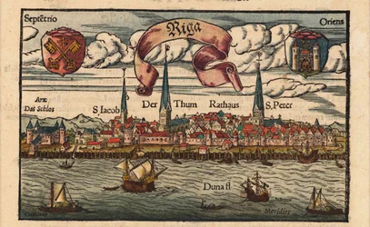 Riga z Cosmographia, cca 1568