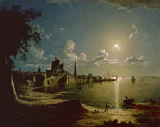 Scéna za měsíčního svitu, Southampton, 1820