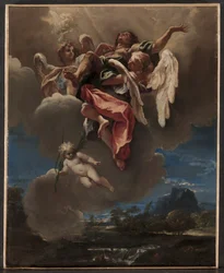 Studie k obrazu "Apoteóza světce" (pro San Bernardino dei Morti, Milán), asi 1695 (olej na plátně)