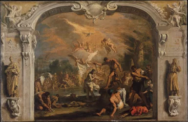 Křest Krista, cca 1713-14 (olej na plátně)
