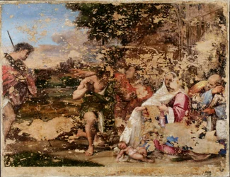 Klanění pastýřů (po vyčištění, před restaurováním) 1510
