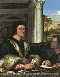 Portrét Ferryho Carondeleta 1473-1528 s jeho tajemníkem