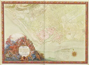 Ms. 987, fol. 24 Plán Le Havru z atlasu Ludvíka XIV., 1683-88.