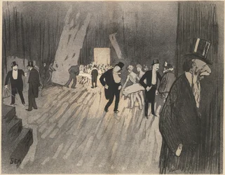 Zákulisí baletu, c. 1900.