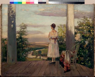 Soontree dům Antona Čechova (Anton Čechov) v Melikhovo - Vinogradov, Sergey Arsenievich (1869-1938) - 1910 - Olej na plátně -