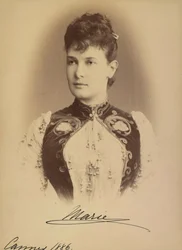 Marie Pavlovna de Russie - velkovévodkyně Maria Pavlovna Ruska (1854-1920), Levitsky, Sergei Lvovich (1819-1898). Stříbrná želatinová fotografie