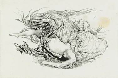 Černomor a Ludmila. Ilustrace k básni Ruslan a Ludmila od A. Puškina, 1921-1926.