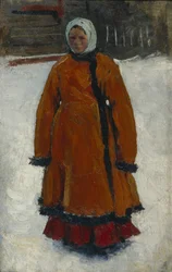 Dívka v červeném kožichu, 1903-1906